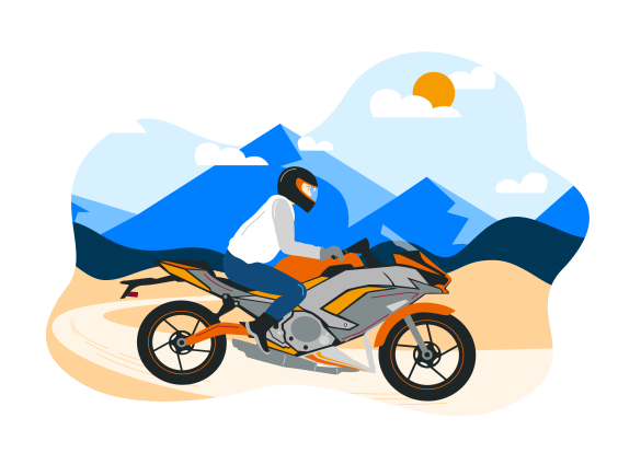 Durch die NAVIGATOR-Ansicht kann DVISION Motorradfahrer souverän durch unbekannte Gebiete leiten.